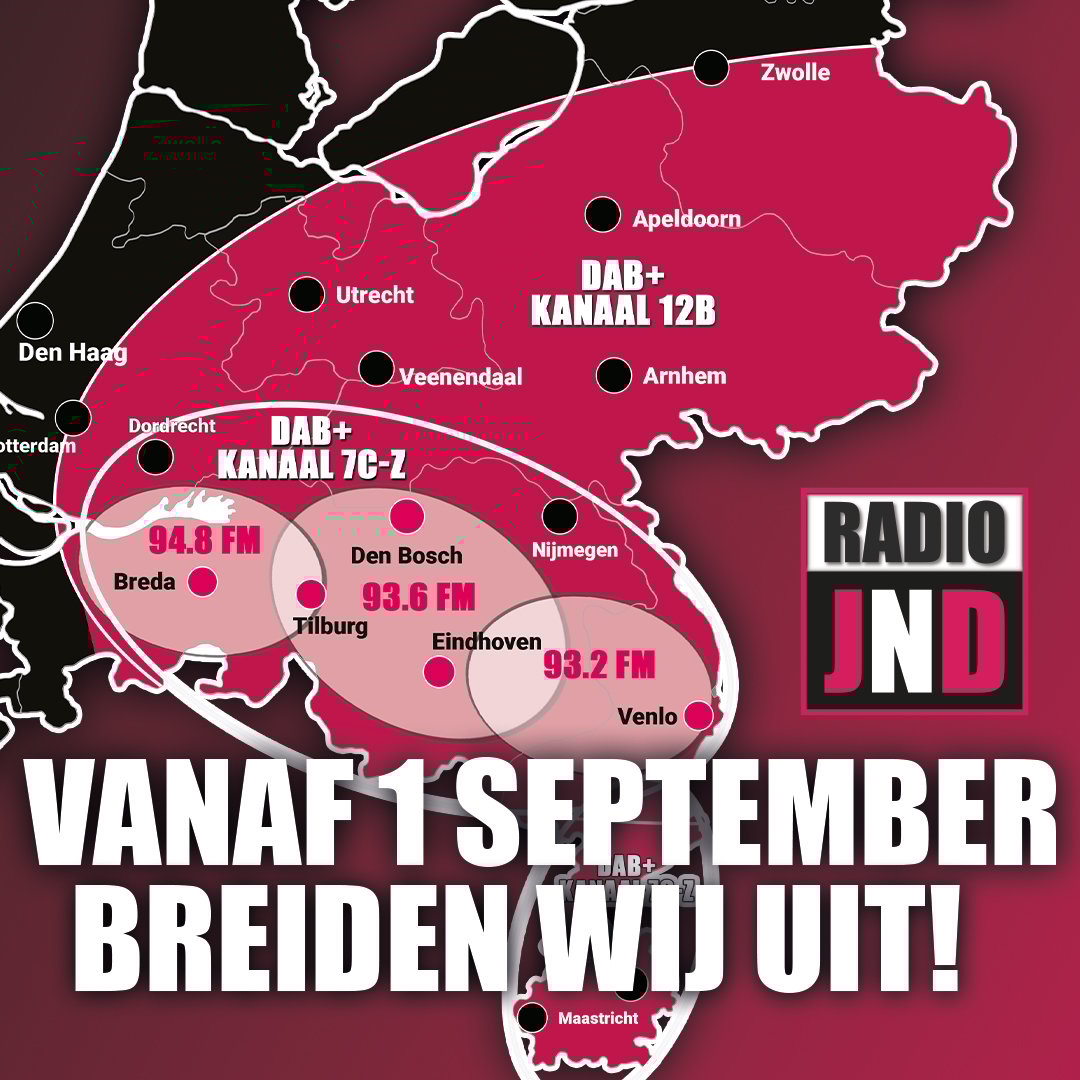 Radio JND breidt vanaf 1 september uit!