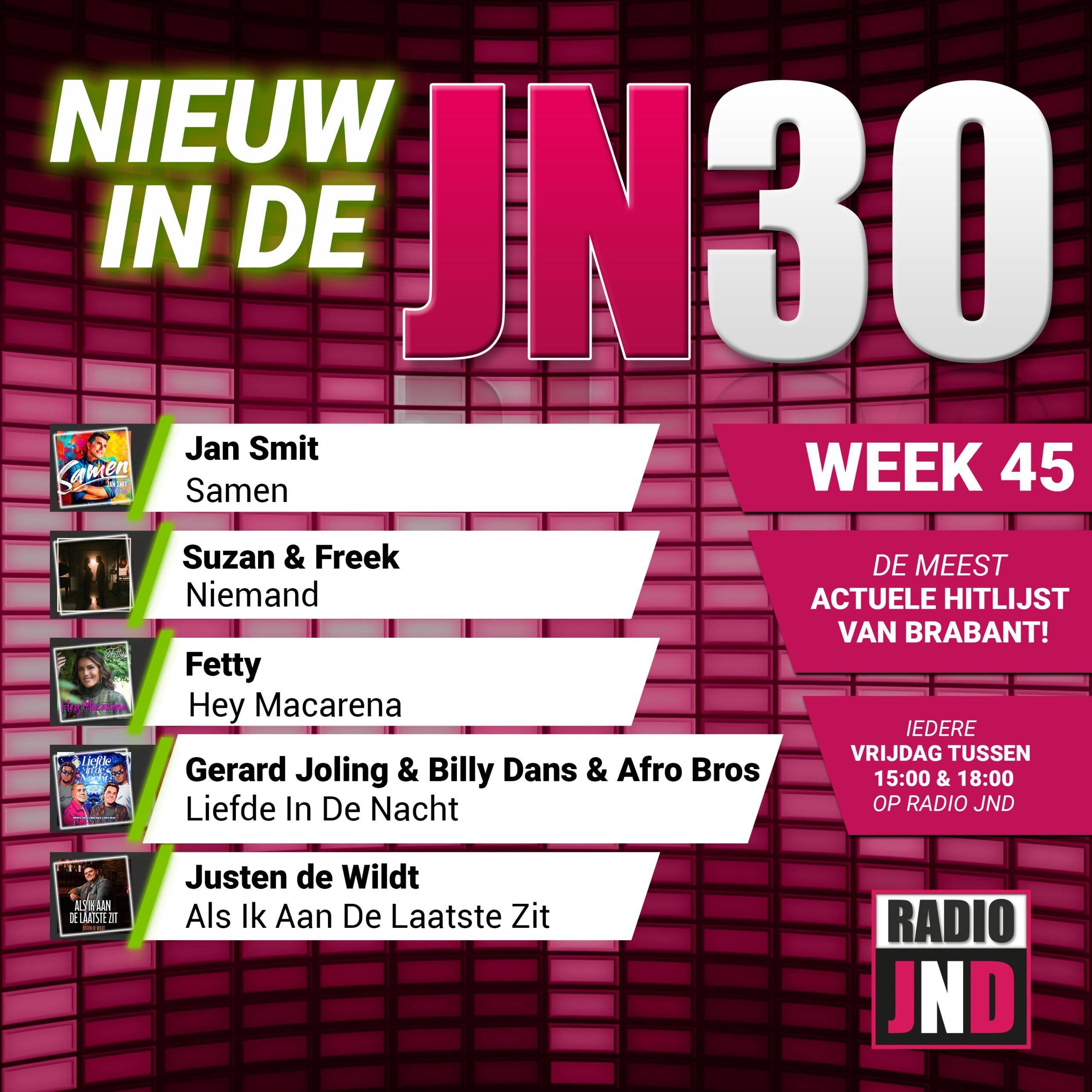 JN30 Nieuwe Binnenkomers Week 45