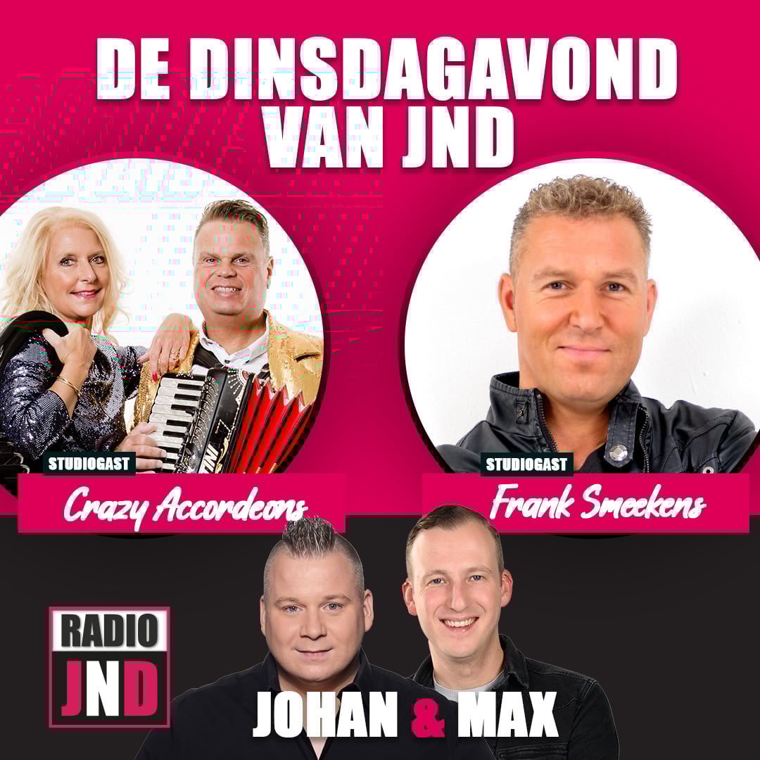 De Crazy Accordeons & Frank Smeekens te gast bij “De Dinsdagavond van JND”