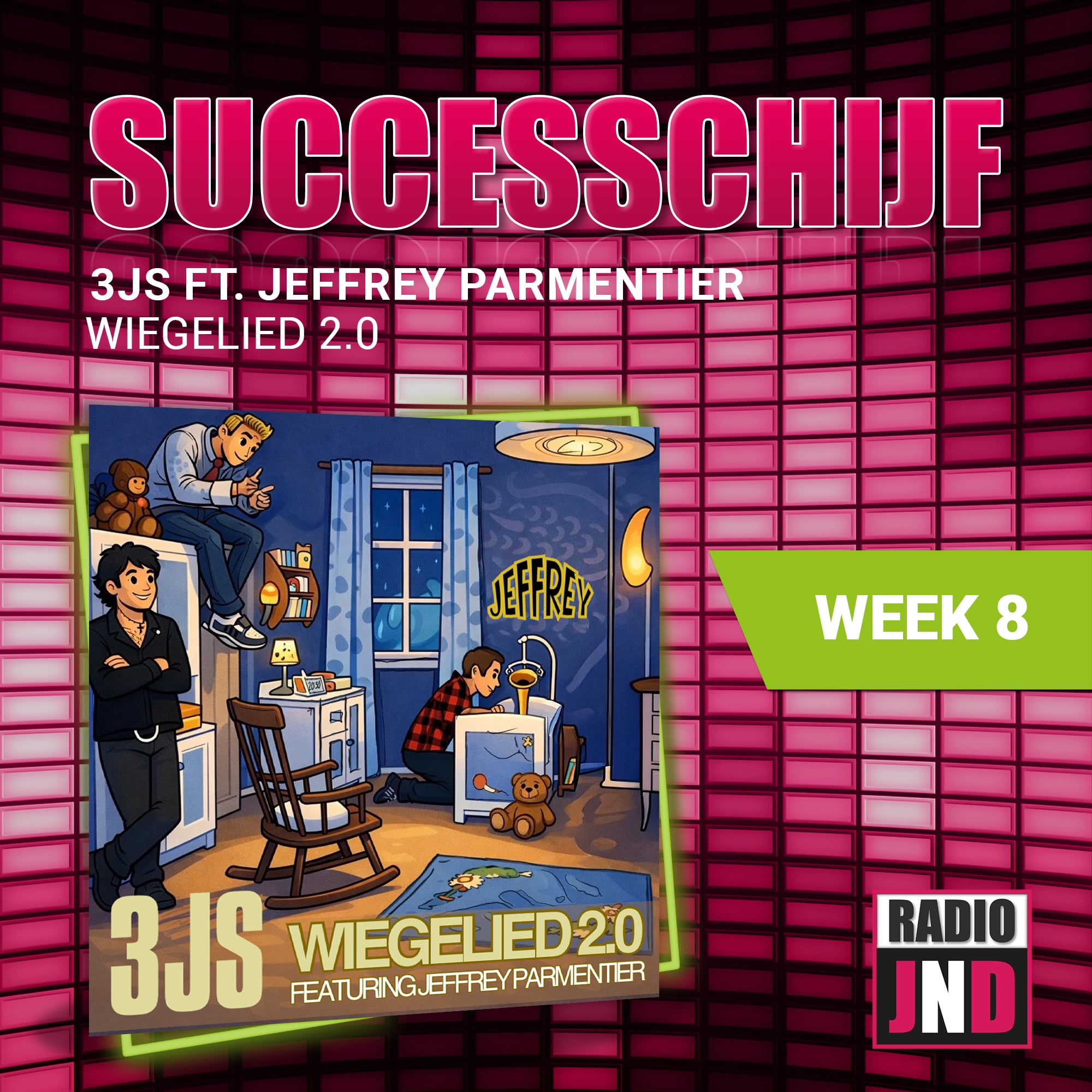 3JS ft. Jeffrey Parmentier – Wiegelied 2.0, is deze week “De Radio JND Successchijf”