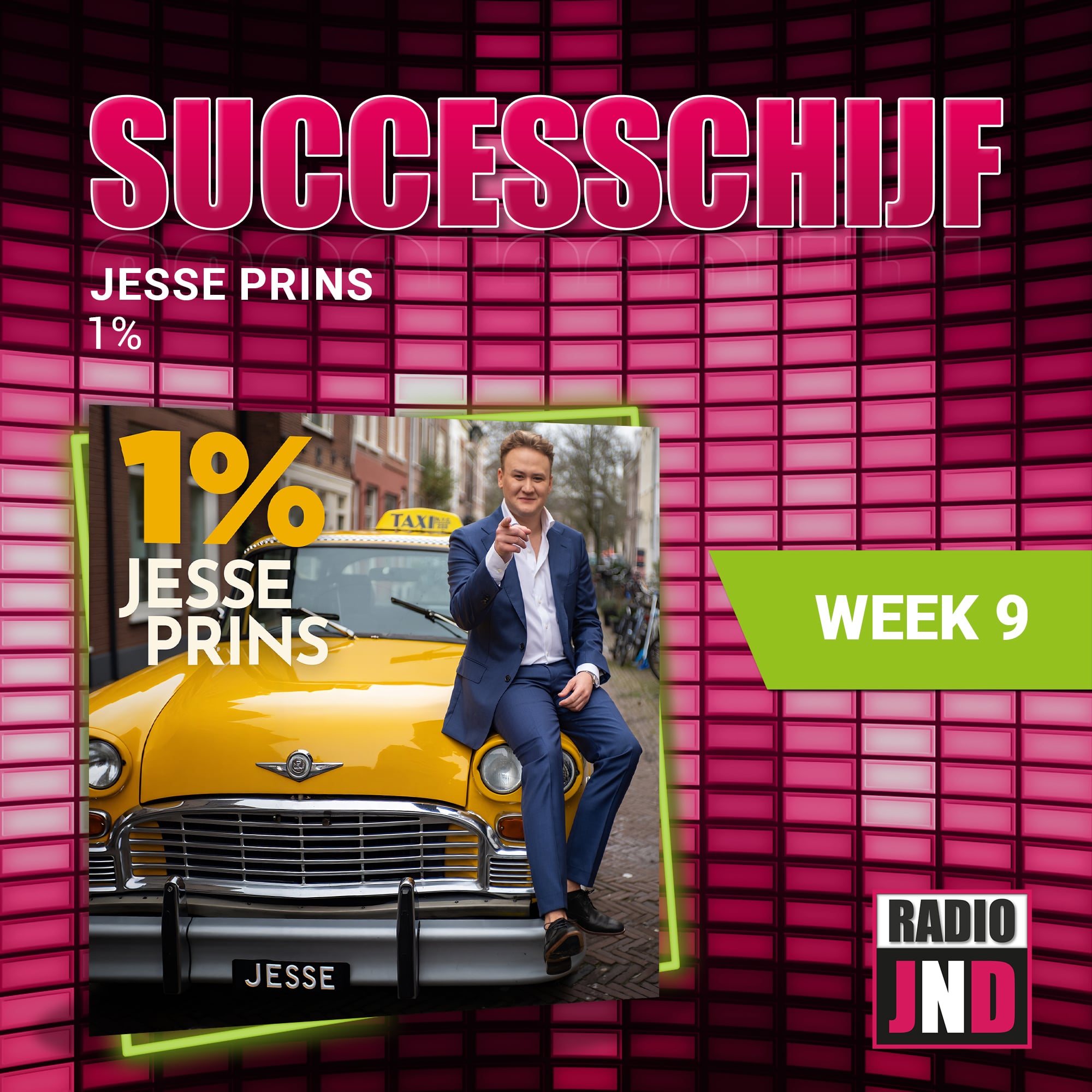 Jesse Prins – 1%, is deze week “De Radio JND Successchijf”
