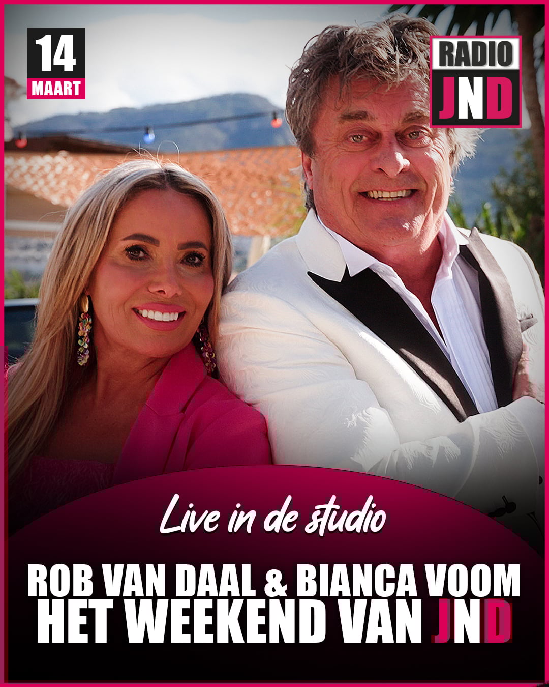 Rob van Daal & Bianca Voom Voom te gast in “Het Weekend van JND”