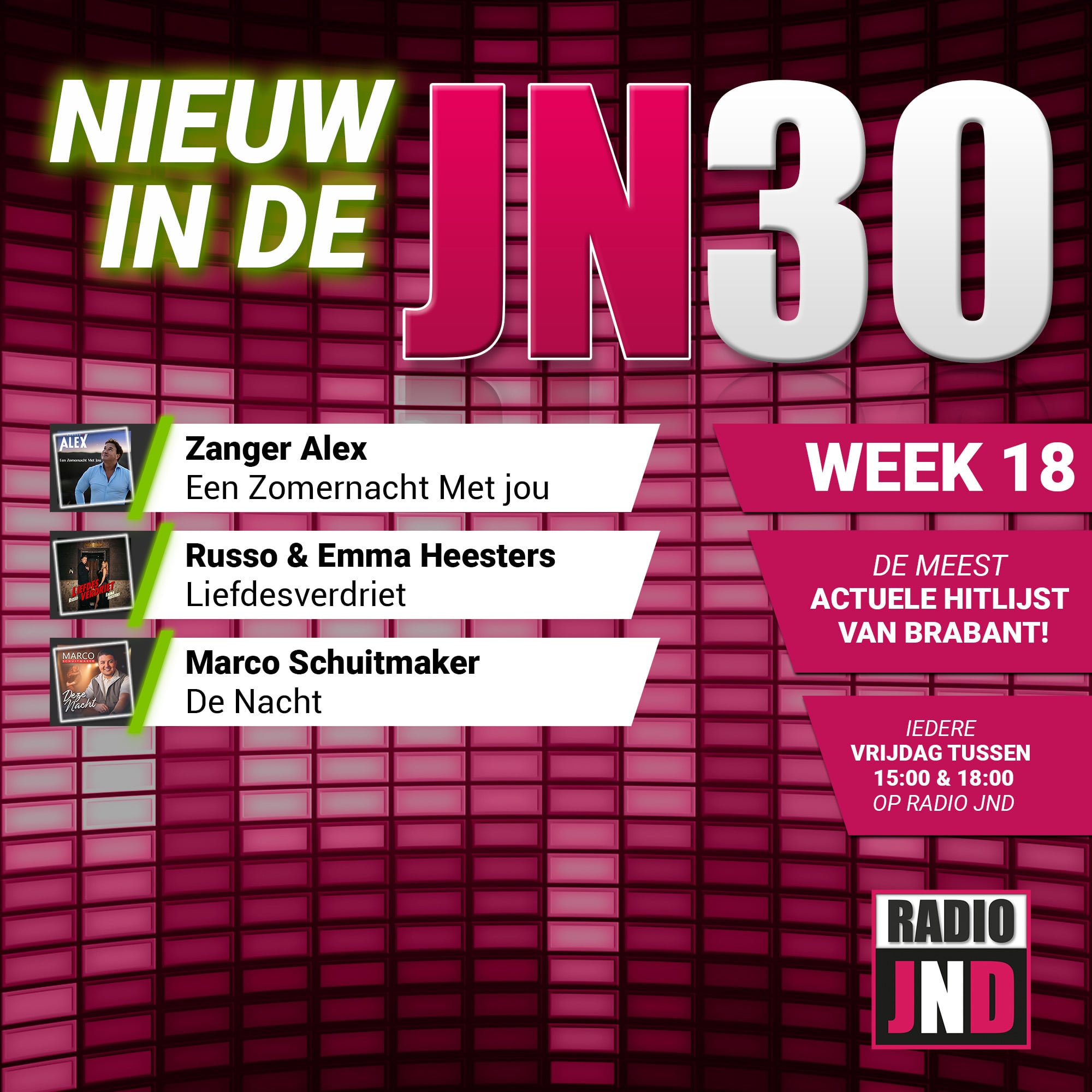 Vrijdag 1 Mei nieuw binnen in de JN30