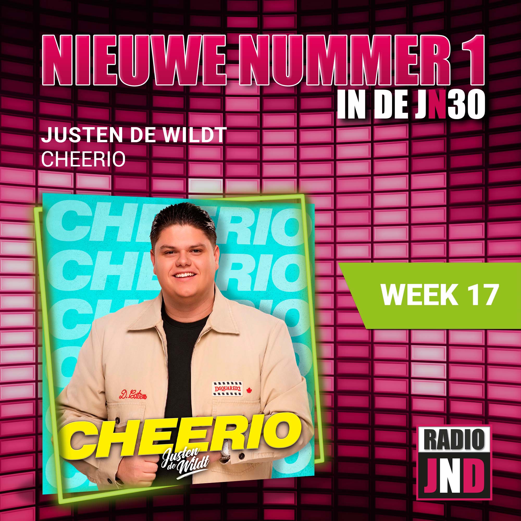 Justen de Wildt – Cheerio is de nieuwe nummer 1# in de JN30