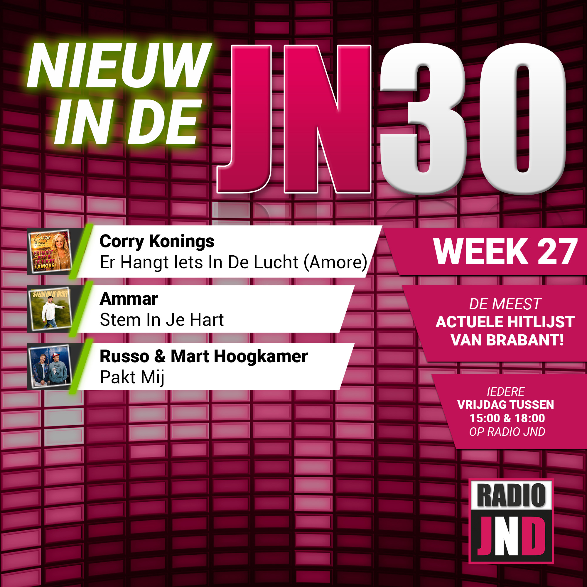 Vrijdag 3 Juli nieuw binnen in de JN30