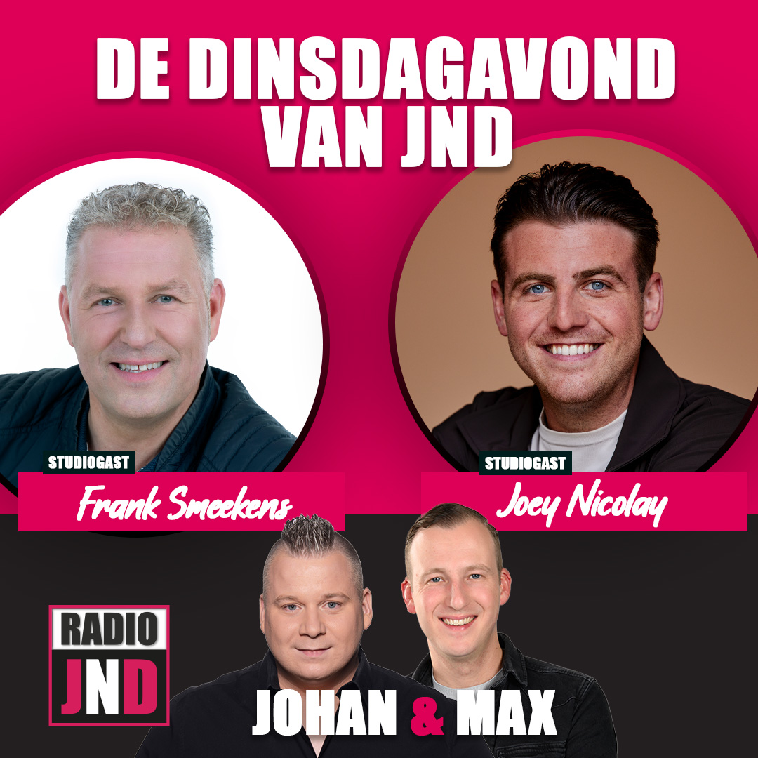 Frank Smeekens & Joey Nicolay te gast bij “De Dinsdagavond van JND”