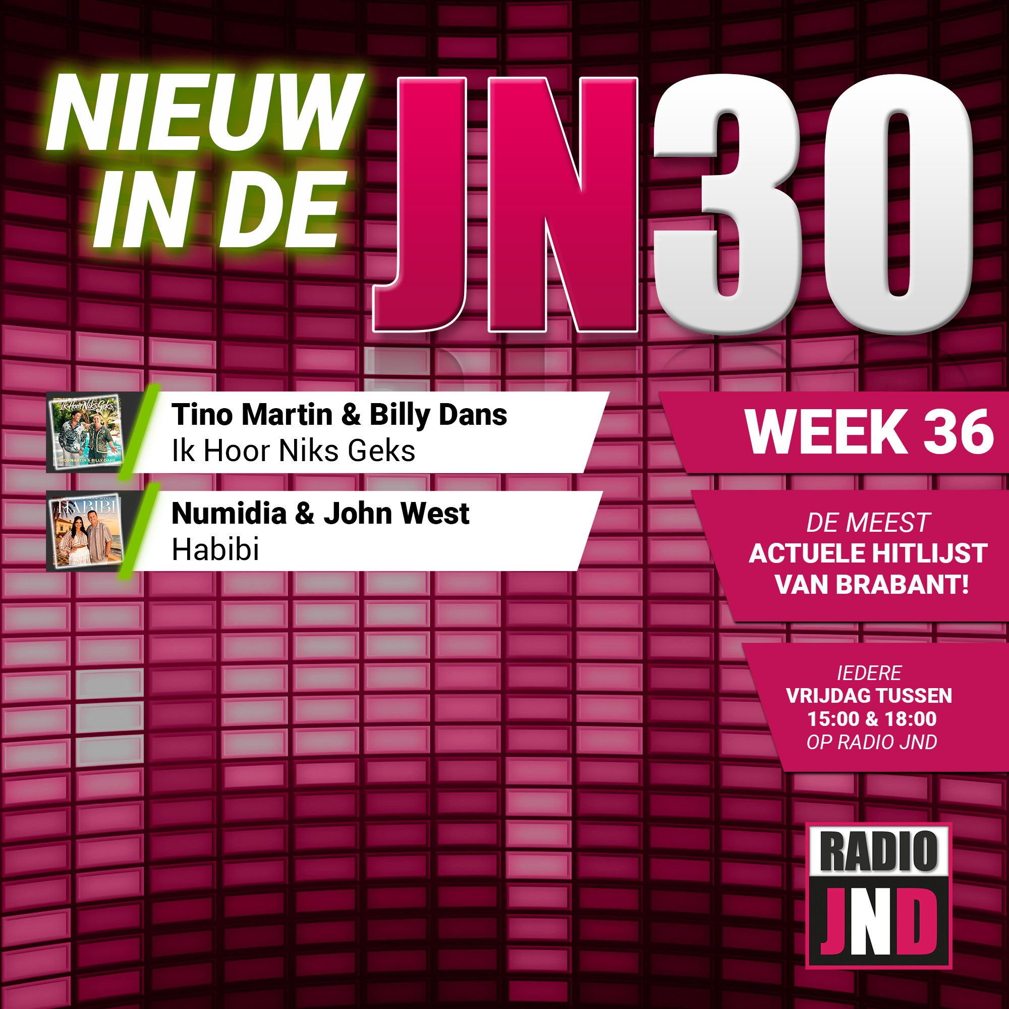 Vrijdag 4 September nieuw binnen in de JN30